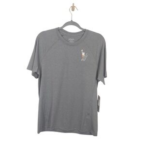 ASICS Mens Gray T New York City Marathon Short Sleeve Training Shirt - Small